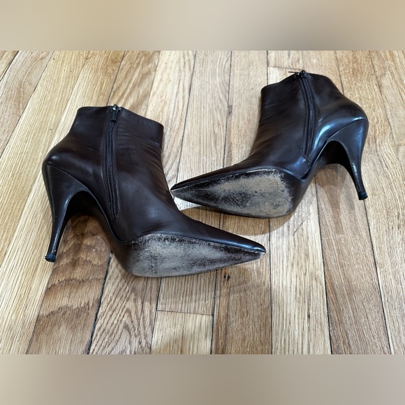 Bottega Veneta moodec Flame ankle booties brown orange heeled boot SZ 38/8 - Picture 6 of 9